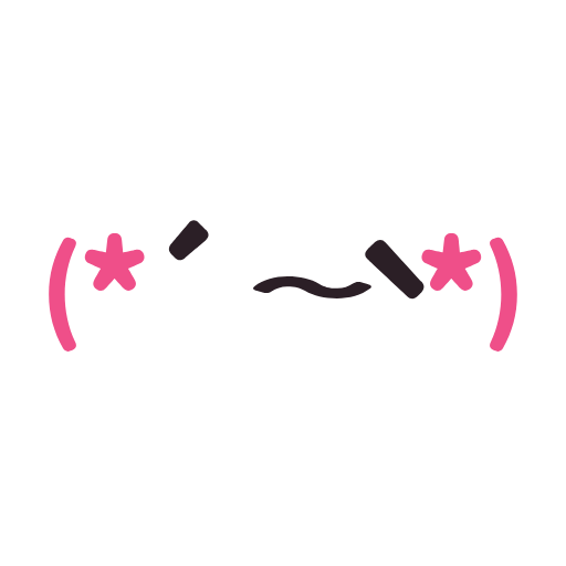 もぐもぐの動く顔文字