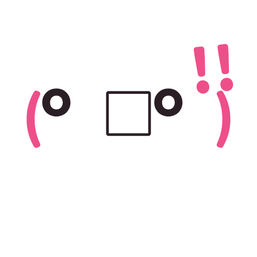 びっくりの動く顔文字