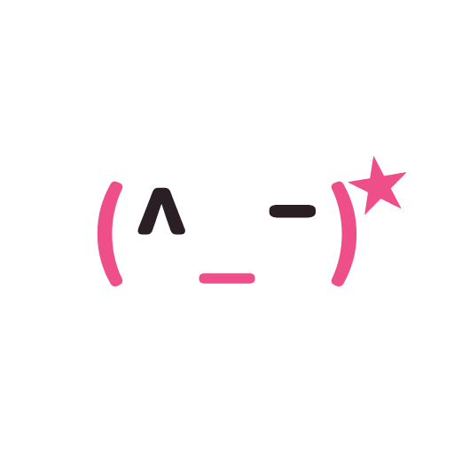 ウインクの動く顔文字